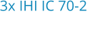 3x IHI IC 70-2 Bouwjaar:	2005/2010