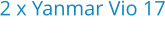 2 x Yanmar Vio 17 Bouwjaar:	2018
