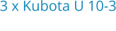 3 x Kubota U 10-3 Bouwjaar:	2020