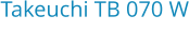 Takeuchi TB 070 W Bouwjaar:	1999